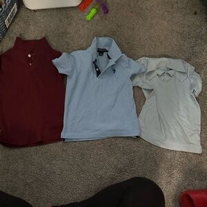 Kids Polo Shirt Set - Blue, Burgundy, Light Blue